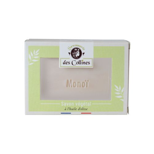 Savon végétal artisanal aux huiles d'olive et de coco | Parfumé au monoï - Savonnerie des Collines