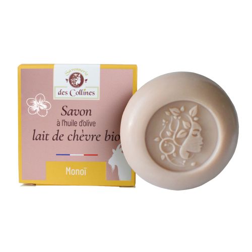 Savon lait de chèvre - Parfum Monoï - 100gr - Savonnerie des Collines