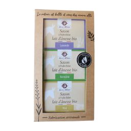 Pack 3 savons lait d'ânesse 100g